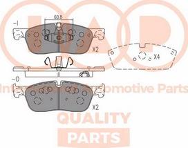 IAP QUALITY PARTS 704-14081X - Тормозные колодки, дисковые, комплект autospares.lv