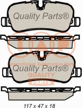 IAP QUALITY PARTS 704-14079 - Тормозные колодки, дисковые, комплект autospares.lv