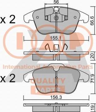 IAP QUALITY PARTS 704-14072P - Тормозные колодки, дисковые, комплект autospares.lv