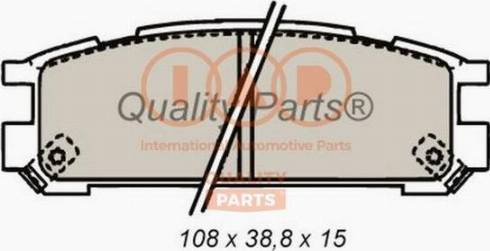 IAP QUALITY PARTS 704-15043X - Тормозные колодки, дисковые, комплект autospares.lv