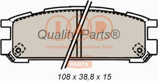 IAP QUALITY PARTS 704-15043 - Тормозные колодки, дисковые, комплект autospares.lv