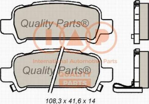 IAP QUALITY PARTS 704-15051X - Тормозные колодки, дисковые, комплект autospares.lv