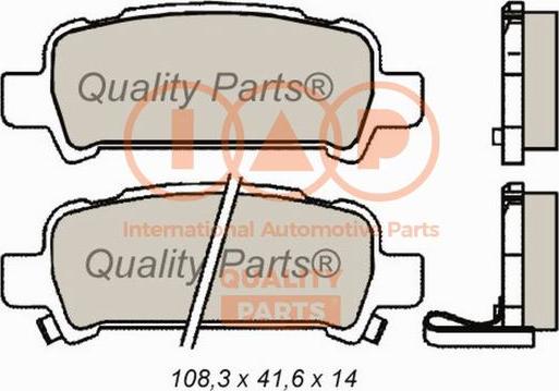 IAP QUALITY PARTS 704-15051 - Тормозные колодки, дисковые, комплект autospares.lv