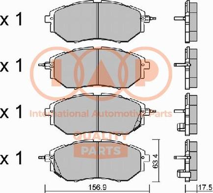 IAP QUALITY PARTS 704-15035P - Тормозные колодки, дисковые, комплект autospares.lv