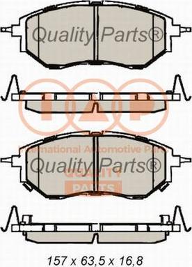 IAP QUALITY PARTS 704-15035X - Тормозные колодки, дисковые, комплект autospares.lv