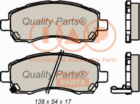 IAP QUALITY PARTS 704-15031 - Тормозные колодки, дисковые, комплект autospares.lv