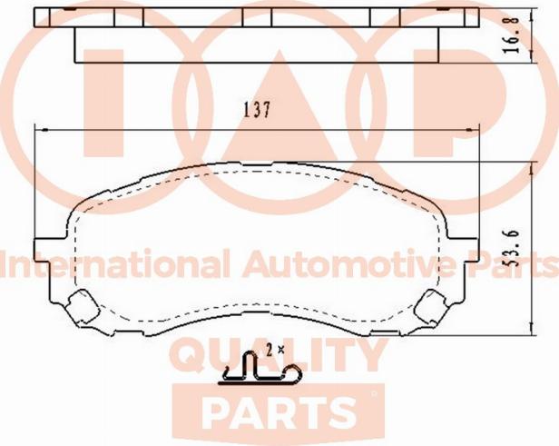 IAP QUALITY PARTS 704-15038 - Тормозные колодки, дисковые, комплект autospares.lv