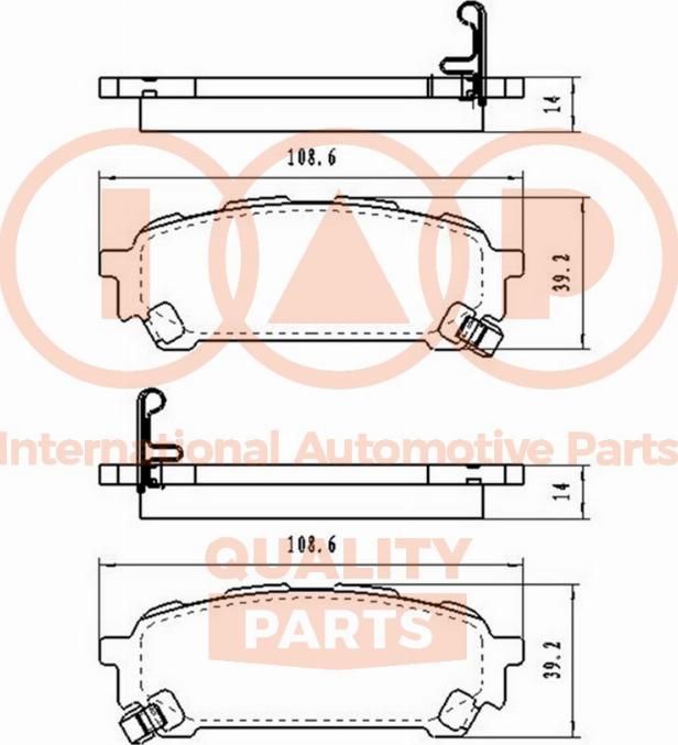 IAP QUALITY PARTS 704-15037 - Тормозные колодки, дисковые, комплект autospares.lv