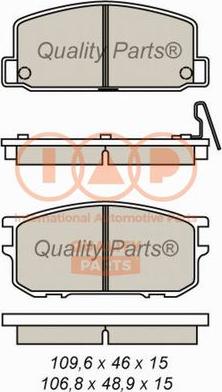 IAP QUALITY PARTS 704-15020 - Тормозные колодки, дисковые, комплект autospares.lv