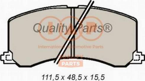 IAP QUALITY PARTS 704-16090X - Тормозные колодки, дисковые, комплект autospares.lv