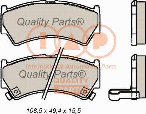 IAP QUALITY PARTS 704-16091 - Тормозные колодки, дисковые, комплект autospares.lv