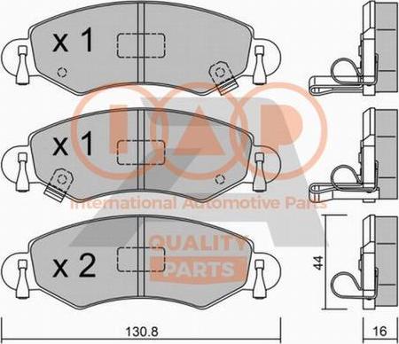 IAP QUALITY PARTS 704-16097P - Тормозные колодки, дисковые, комплект autospares.lv