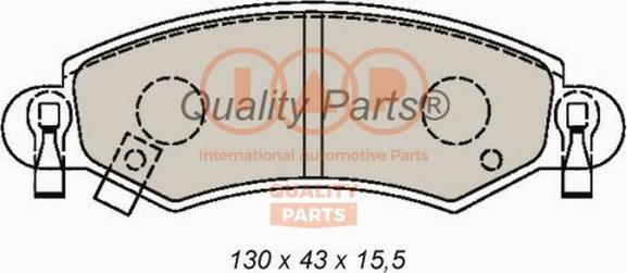 IAP QUALITY PARTS 704-16097 - Тормозные колодки, дисковые, комплект autospares.lv