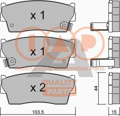 IAP QUALITY PARTS 704-16050P - Тормозные колодки, дисковые, комплект autospares.lv