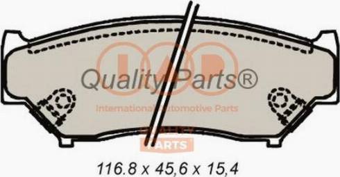 IAP QUALITY PARTS 704-16051X - Тормозные колодки, дисковые, комплект autospares.lv