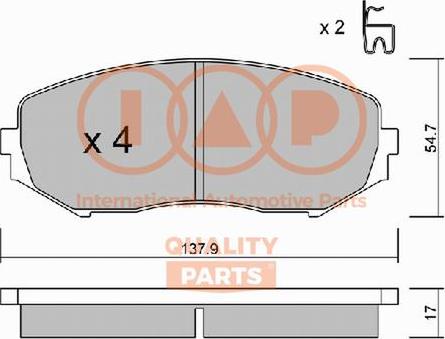 IAP QUALITY PARTS 704-16057P - Тормозные колодки, дисковые, комплект autospares.lv