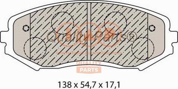 IAP QUALITY PARTS 704-16057 - Тормозные колодки, дисковые, комплект autospares.lv