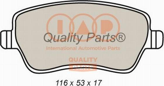 IAP QUALITY PARTS 704-16066 - Тормозные колодки, дисковые, комплект autospares.lv