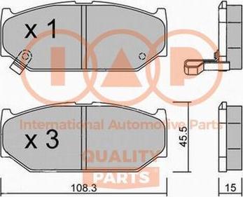 IAP QUALITY PARTS 704-16067P - Тормозные колодки, дисковые, комплект autospares.lv