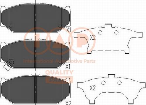 IAP QUALITY PARTS 704-16067 - Тормозные колодки, дисковые, комплект autospares.lv