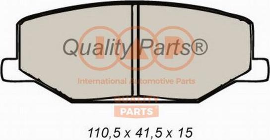 IAP QUALITY PARTS 704-16020 - Тормозные колодки, дисковые, комплект autospares.lv