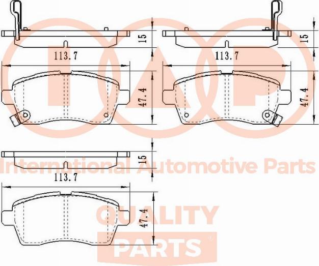 IAP QUALITY PARTS 704-16077 - Тормозные колодки, дисковые, комплект autospares.lv