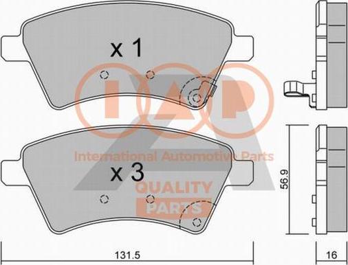 IAP QUALITY PARTS 704-16100P - Тормозные колодки, дисковые, комплект autospares.lv