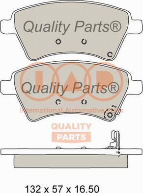 IAP QUALITY PARTS 704-16100 - Тормозные колодки, дисковые, комплект autospares.lv