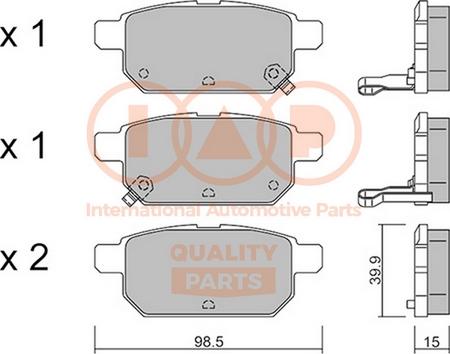 IAP QUALITY PARTS 704-16102P - Тормозные колодки, дисковые, комплект autospares.lv