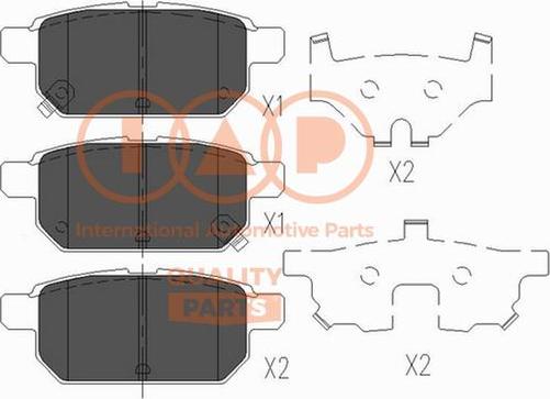 IAP QUALITY PARTS 704-16102X - Тормозные колодки, дисковые, комплект autospares.lv