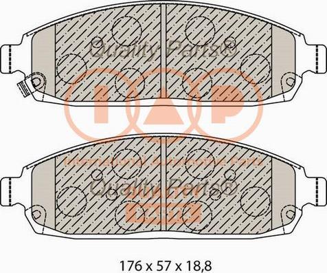 IAP QUALITY PARTS 704-10049X - Тормозные колодки, дисковые, комплект autospares.lv