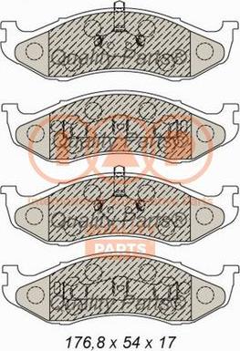 IAP QUALITY PARTS 704-10040 - Тормозные колодки, дисковые, комплект autospares.lv