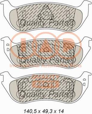 IAP QUALITY PARTS 704-10048 - Тормозные колодки, дисковые, комплект autospares.lv