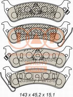 IAP QUALITY PARTS 704-10043P - Тормозные колодки, дисковые, комплект autospares.lv