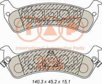 IAP QUALITY PARTS 704-10042X - Тормозные колодки, дисковые, комплект autospares.lv