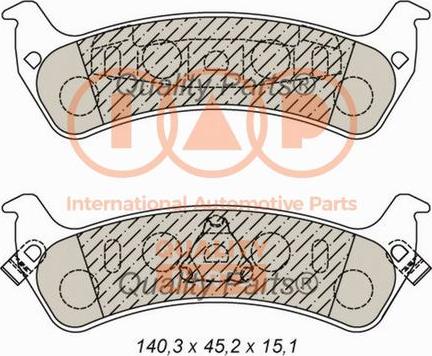 IAP QUALITY PARTS 704-10042 - Тормозные колодки, дисковые, комплект autospares.lv