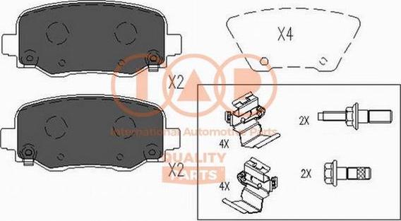 IAP QUALITY PARTS 704-10054 - Тормозные колодки, дисковые, комплект autospares.lv