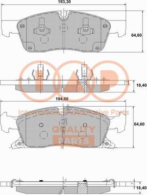 IAP QUALITY PARTS 704-10051X - Тормозные колодки, дисковые, комплект autospares.lv