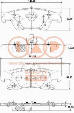 IAP QUALITY PARTS 704-10052X - Тормозные колодки, дисковые, комплект autospares.lv