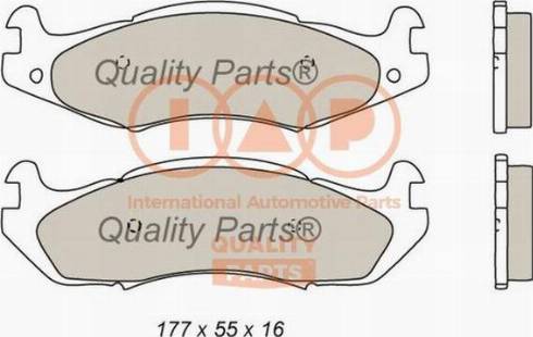 IAP QUALITY PARTS 704-10022X - Тормозные колодки, дисковые, комплект autospares.lv