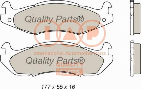 IAP QUALITY PARTS 704-10022 - Тормозные колодки, дисковые, комплект autospares.lv