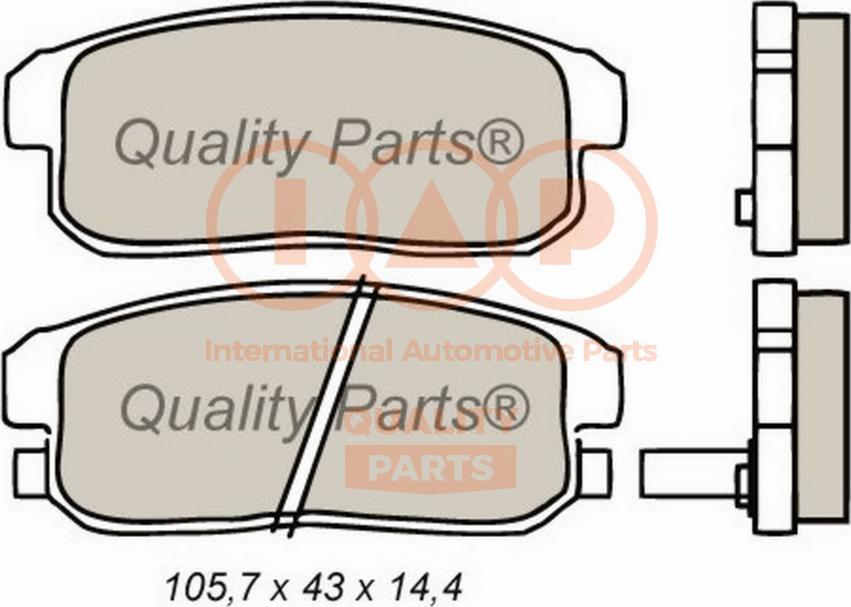 IAP QUALITY PARTS 704-11041P - Тормозные колодки, дисковые, комплект autospares.lv