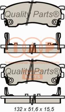 IAP QUALITY PARTS 704-11054X - Тормозные колодки, дисковые, комплект autospares.lv