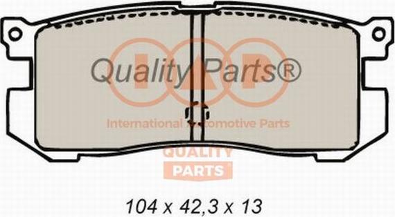 IAP QUALITY PARTS 704-11053 - Тормозные колодки, дисковые, комплект autospares.lv