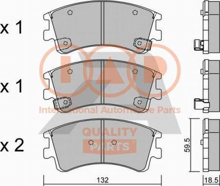 IAP QUALITY PARTS 704-11057P - Тормозные колодки, дисковые, комплект autospares.lv