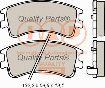 IAP QUALITY PARTS 704-11057 - Тормозные колодки, дисковые, комплект autospares.lv
