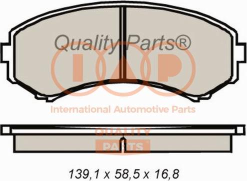 IAP QUALITY PARTS 704-11062 - Тормозные колодки, дисковые, комплект autospares.lv