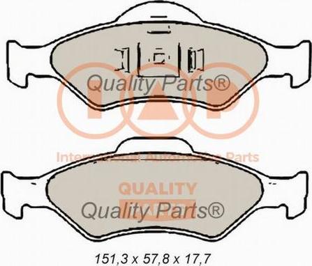 IAP QUALITY PARTS 704-11082X - Тормозные колодки, дисковые, комплект autospares.lv