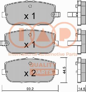 IAP QUALITY PARTS 704-11039P - Тормозные колодки, дисковые, комплект autospares.lv