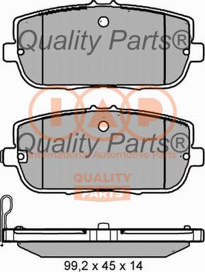 IAP QUALITY PARTS 704-11039 - Тормозные колодки, дисковые, комплект autospares.lv